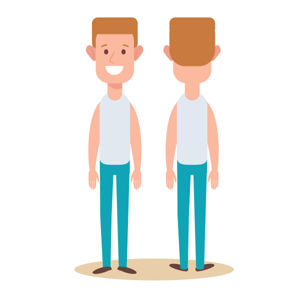 站在年轻人面前的男孩性格和图片下载