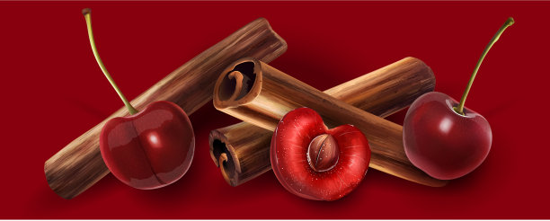 肉桂和樱桃图片下载
