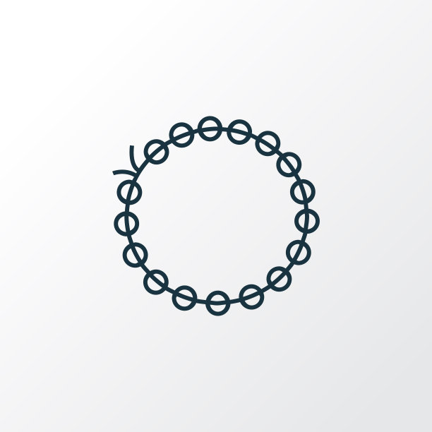 珠状图标线条符号优质孤立图片下载