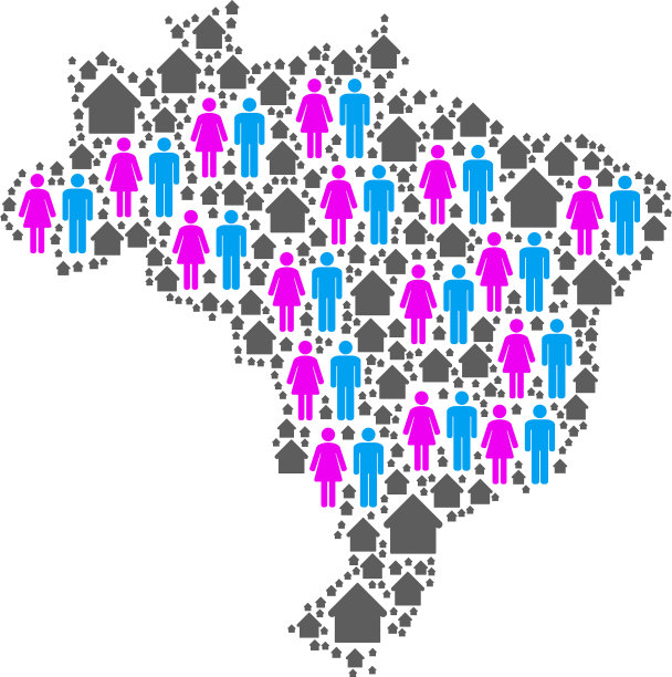 巴西人口地图图片下载