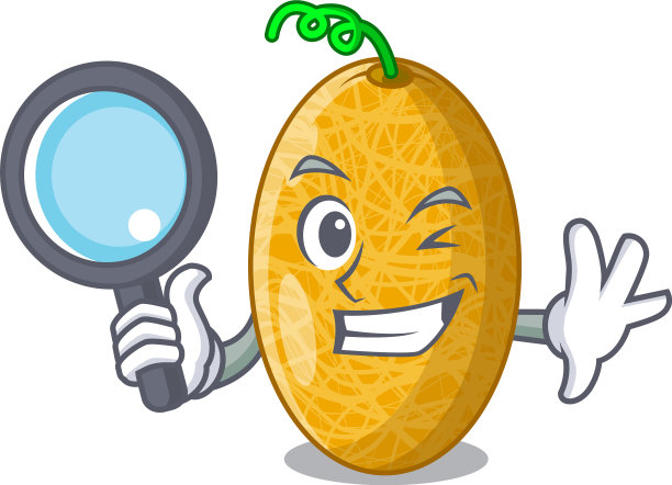 侦探成熟的哈密瓜在市场卡通图片下载