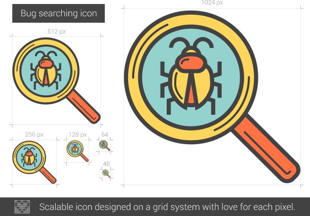 Bug搜索行图标图片下载