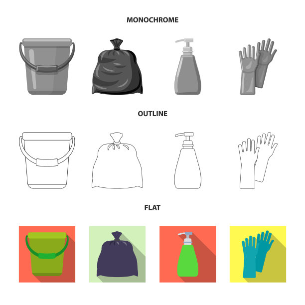 隔离对象的清洁和服务符号图片下载