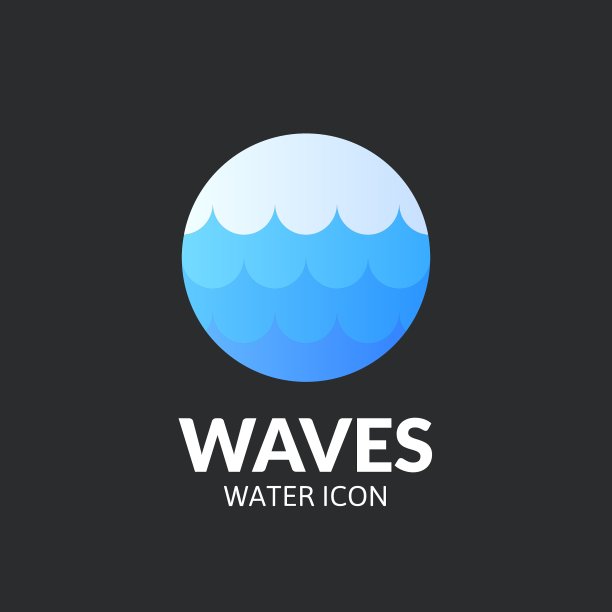 波浪Logo模板图片下载