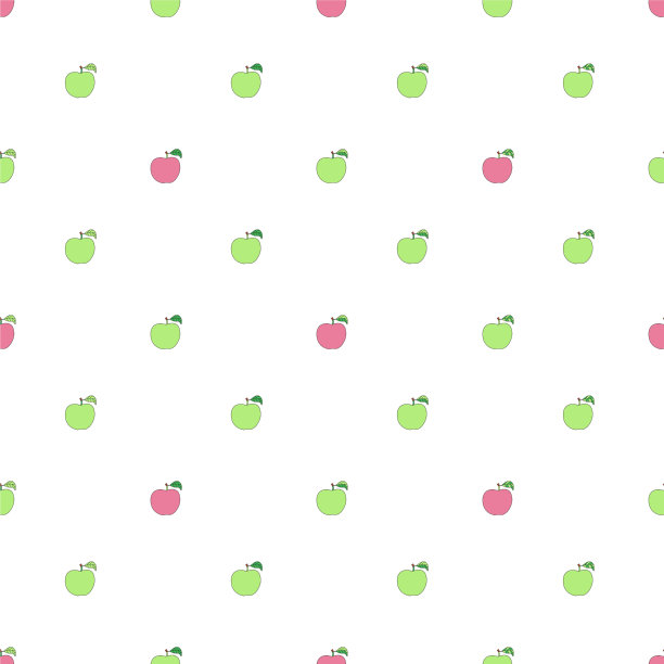 无缝图案与卡通绿色和粉红色图片下载