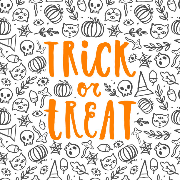 万圣节不给糖就捣乱的海报图片下载