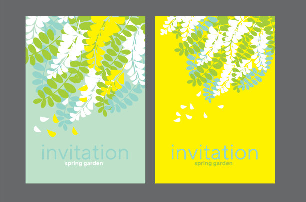 金合欢春花设计元素图片下载