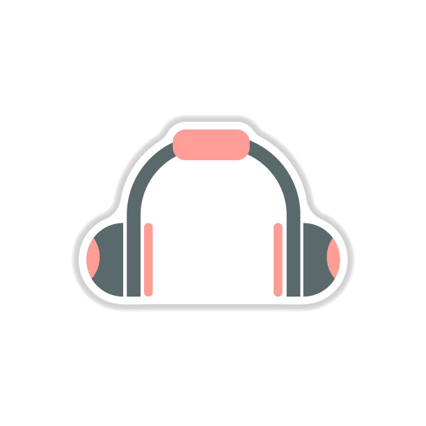 音乐耳机颜色标签设计耳机图片下载