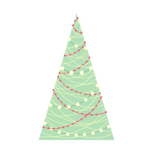 程式化的圣诞树与白色的背景图片下载