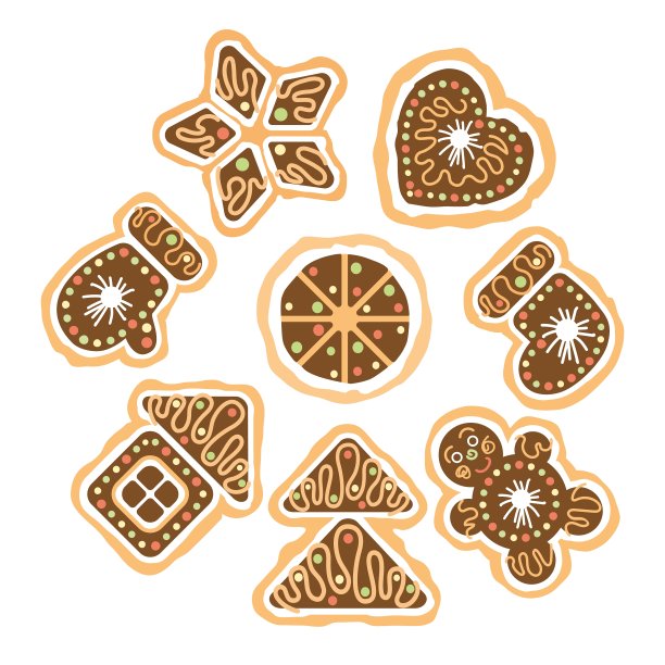 一套圣诞饼干图片下载