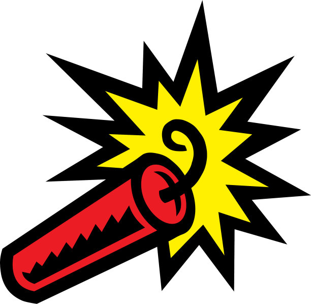 卡通炸药用TNT炸药点燃图片下载