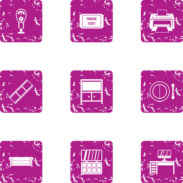 打印精美图标设置垃圾摇滚风格图片下载