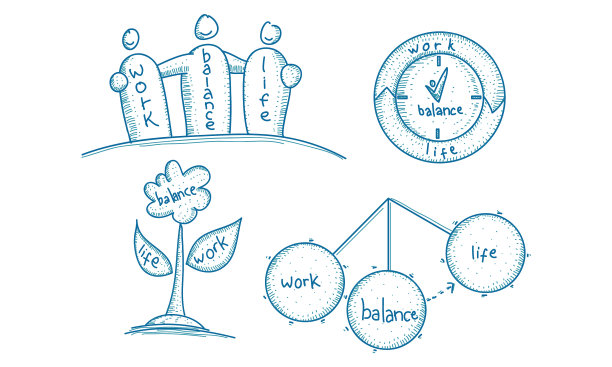 工作生活平衡模板集图片下载