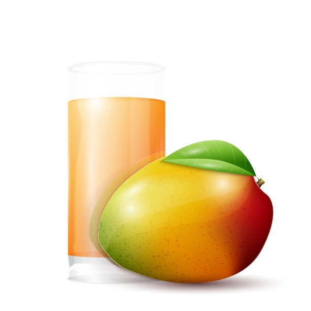 芒果和一杯果汁图片下载