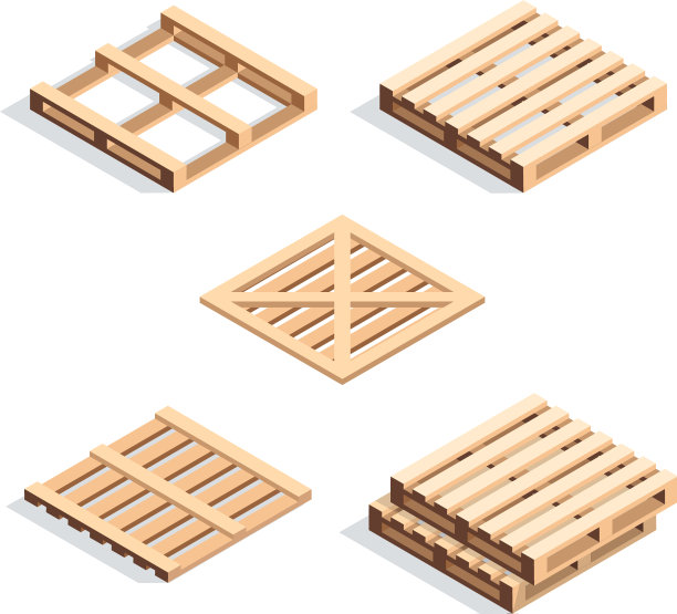 一套等距木托盘图片下载