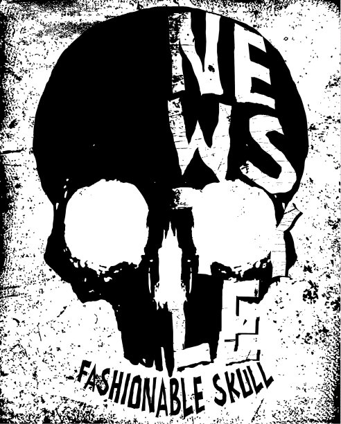 骷髅t恤图形设计图片下载