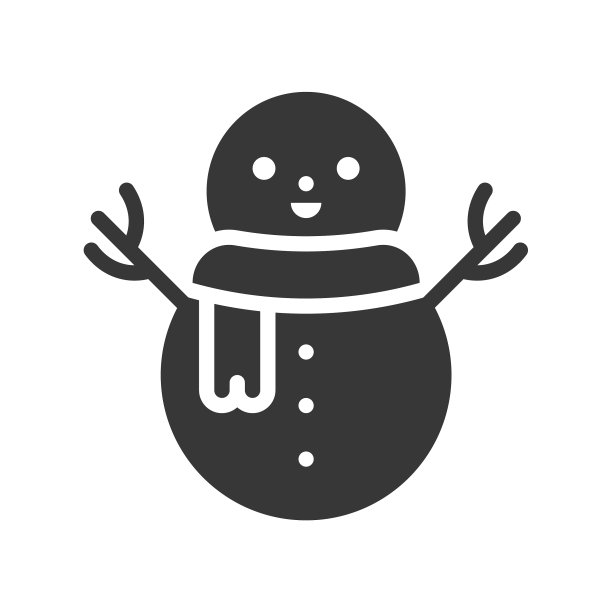圣诞和冬季主题的雪人图标图片下载