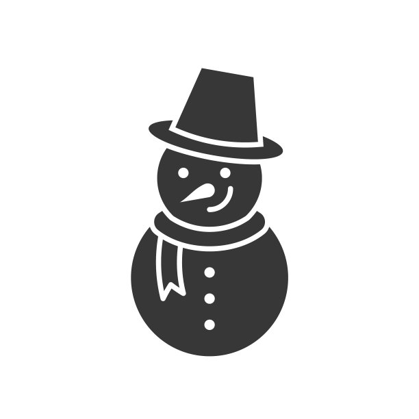 圣诞和冬季主题的雪人图标图片下载