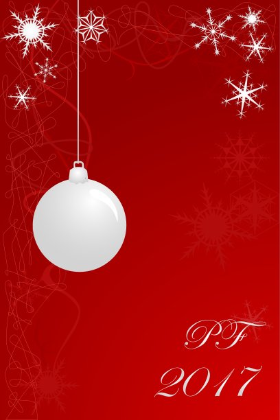 红色圣诞贺卡图片下载