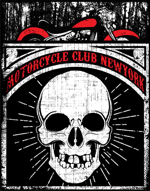 骷髅t恤图形设计图片下载