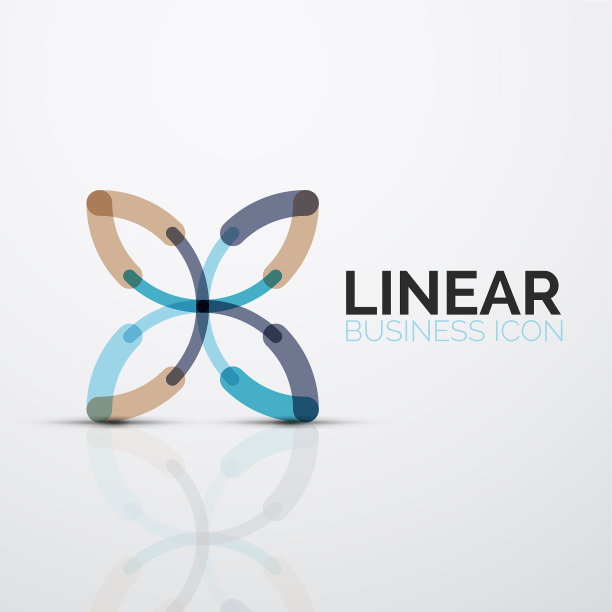 勾勒极小抽象几何线性事务图片下载