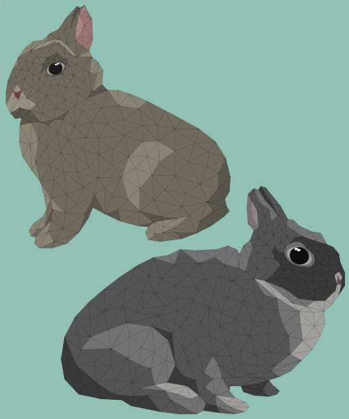 复活节兔子站着图片下载