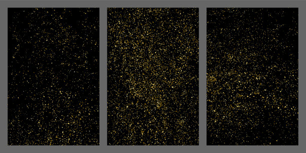 金色闪光纹理孤立在黑色上图片下载
