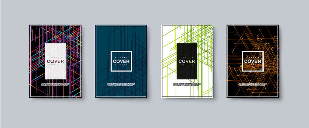 抽象的彩色几何封面设计图片下载