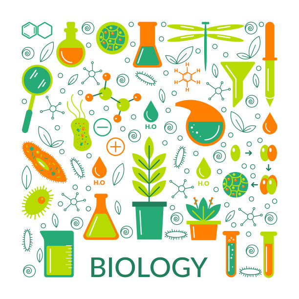 一组科学的生物图标图片下载