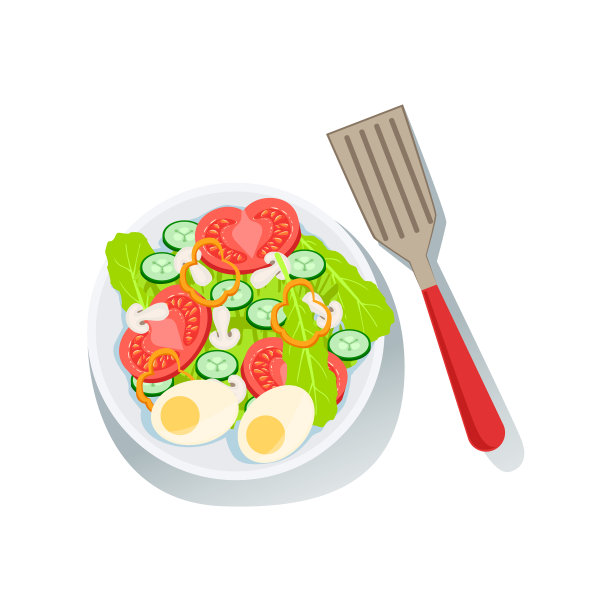 鸡蛋和新鲜有机蔬菜沙拉图片下载