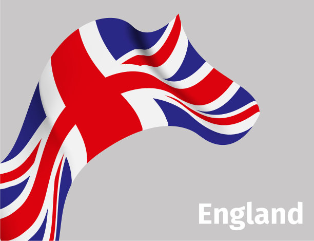 背景与英国波浪旗图片下载