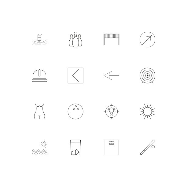 运动健身和娱乐线形瘦身图标图片下载