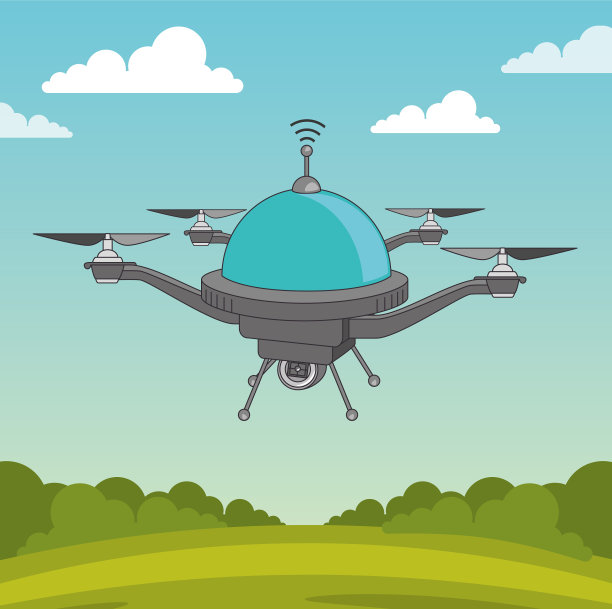 无人机和快递设计图片下载