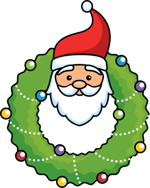 王冠与可爱的圣诞老人性格图片下载