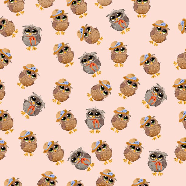 戴着帽子的可爱猫头鹰图片下载