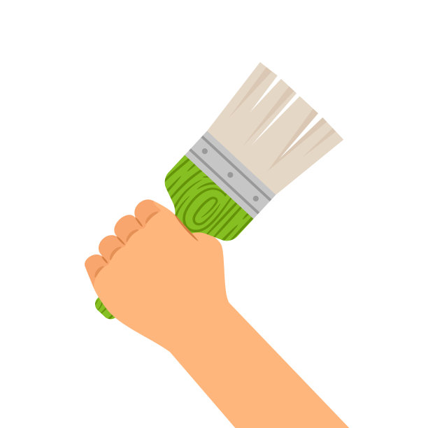 手用刷子隔离白色图片下载