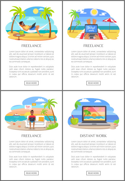 远程工作和自由职业图片下载