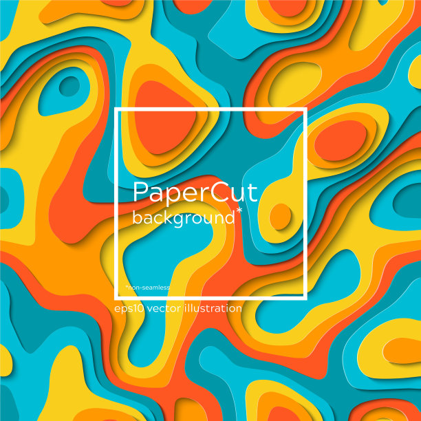 非无缝斑驳未来剪纸印刷图片下载