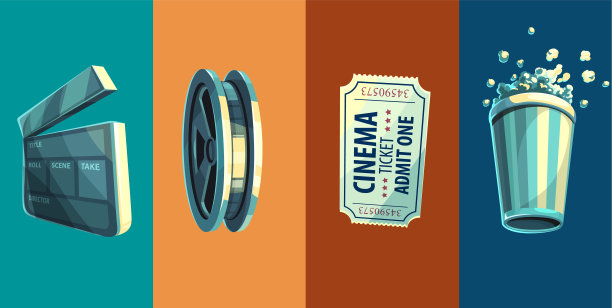 复古的电影图标图片下载