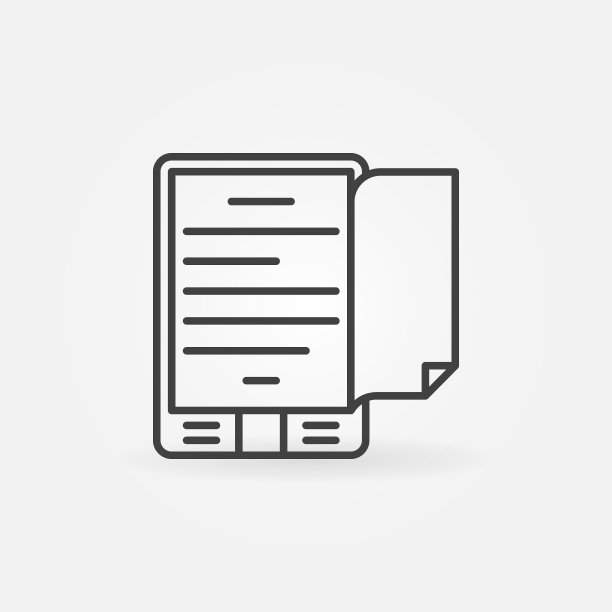 电子书阅读器概念图标图片下载