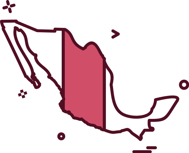 墨西哥地图图标设计图片下载