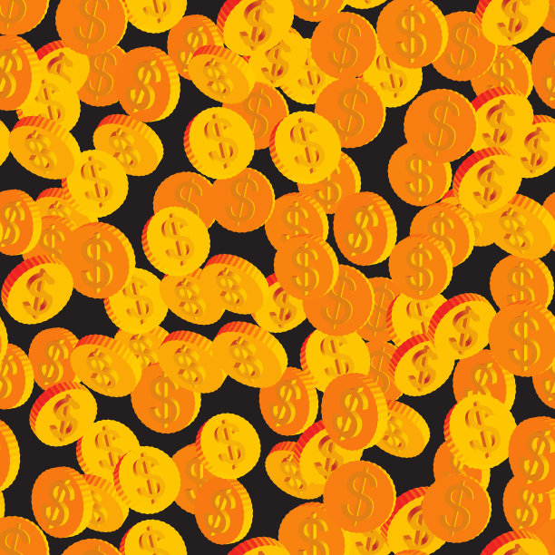 硬币与美元符号无缝图案图片下载