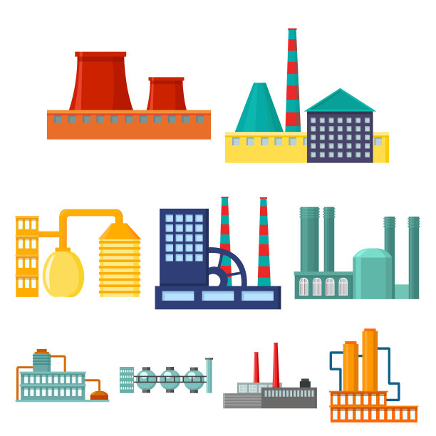 工厂设置图标卡通风格大收集图片下载