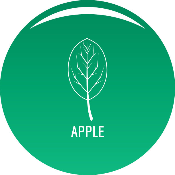 苹果叶图标绿色图片下载