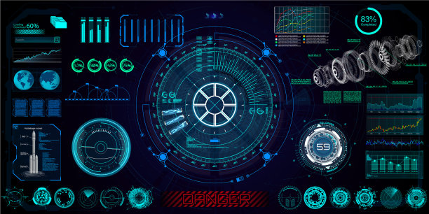 未来概念hud GUI图片下载