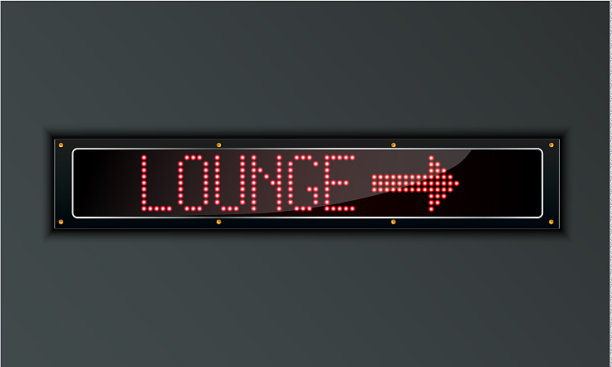 贵宾休息室的箭头引导数字标牌图片下载