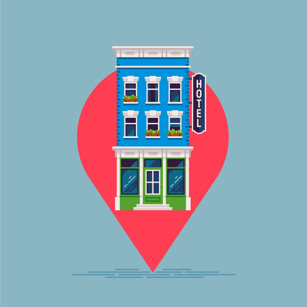 酒店搜索概念酒店图标象形图图片下载
