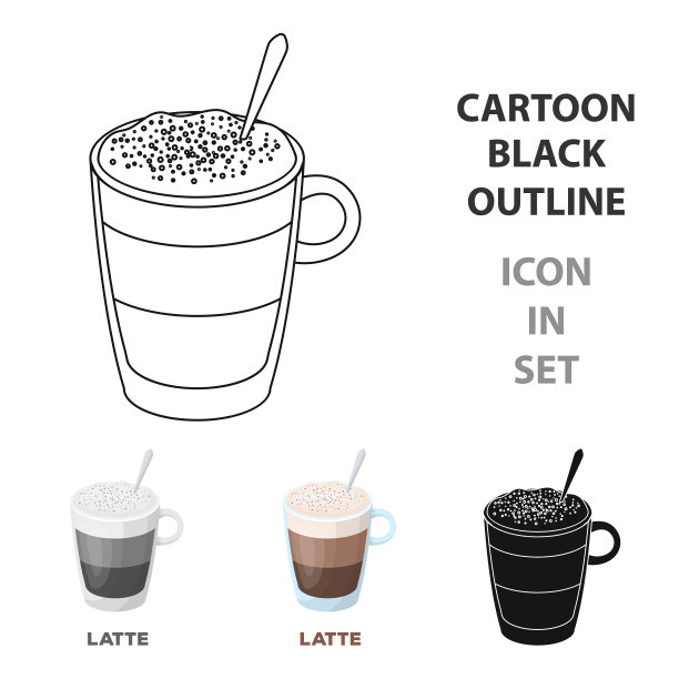 一杯拿铁不同类型的咖啡图片下载