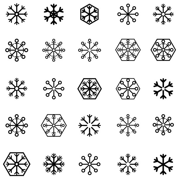 雪花图标合集图片下载