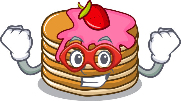 草莓味的超级英雄煎饼图片下载